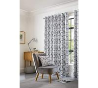 Essential Living Scandi Eyelet Ring Top Curtains Silver 167cm x 137cm, Silver