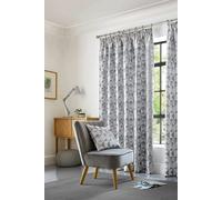 Essential Living Scandi Pencil Pleat Taped Top Curtains Silver 167cm x 137cm, Silver