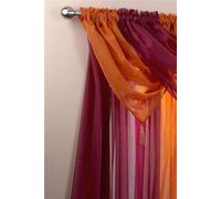 Alan Symonds Tassled Voile Swag Panel - Maroon