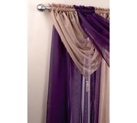 Alan Symonds Tassled Voile Swag Panel - Purple