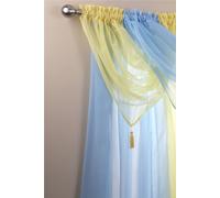 Alan Symonds Tassled Voile Swag Panel - Yellow