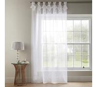 Alan Symonds Tiara Dolly Diamante Tab Top Curtain Panel (White, 57" x 72" [145x183cm])