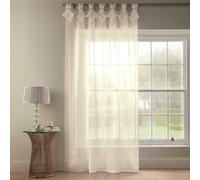 Alan Symonds Tiara Dolly Voile Semi-Sheer Tabbed Curtain Panel - Cream - 108"
