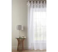 Alan Symonds Tiara Dolly Voile Semi-Sheer Tabbed Curtain Panel - White - 108"