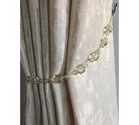 Alan Symonds Tiffany Acrylic Beaded String Curtain Tie Backs - Pair (Cream)