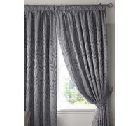 Luxury Living Tivoli 46" x 54" Silver (Taped Top Curtains), Silver
