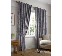 Luxury Living Tivoli 46" x 54" Silver (Ring Top Curtains), Silver