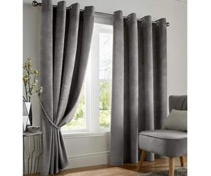 Alan Symonds Velvet 100% Blackout Ring Top 66" X 72" Silver