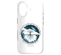 Alan Watts Cosmic Tree Waves Quote Universe Nature Ocean Sky Case for iPhone 17