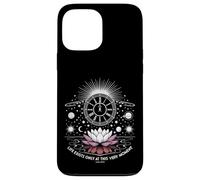 Alan Watts Quote Lotus Clock Galaxy Present Moment Space Case for iPhone 13 Pro Max