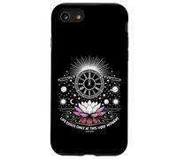 Alan Watts Quote Lotus Clock Galaxy Present Moment Space Case for iPhone SE (2020) / 7/8