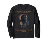 Alan Watts Quote Time Illusion Clock Cosmic Mind Long Sleeve T-Shirt
