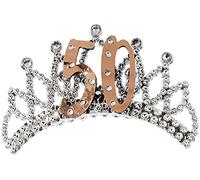 Alandra Birthdays TIARA-50 50th Birthday Rose Gold Metallic Gift Boxed Tiara, One Size