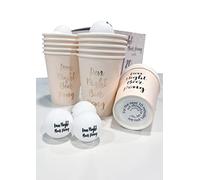 Alandra Hen Night Beer Pong Game with Dares (20 Cups & Balls, 20 Dares) - Hen Night Drinking Game for Adults