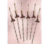 Alandra Party STRAW-WILLYRG Rose Gold Willy Straws Pack of 6 Straws
