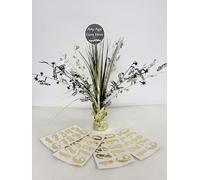 Alandra Personalised Table Centre, Black & Gold