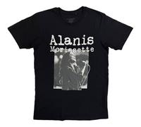 Alanis Morissette Men's Singing Photo T-Shirt in Black | Size: Medium Alanis Morissette Black M