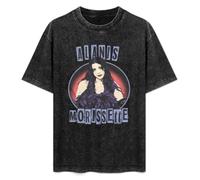 Alanis Morissette Pop Art Alt Rock Ironic Song You Oughta Know Black Unisex T-Shirt Printed Tee Graphic Top for Men Shirt XL