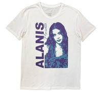 Alanis Morissette Portrait Photo T-Shirt in White | Size: Large Alanis Morissette White L