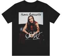 Alanis Morissette Tee for Men Women O-Neck Cotton T Shirt Men Black