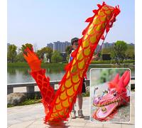 ALANIZ Dragon Poi Kids/Beginner Small Size Dragon Poi, Outdoor Fitness Dragon Design Spinning & Shaking Poi, Real-Like Dragon Flinging Ribbon with Dragon Head(Red,3 m (10 ft))