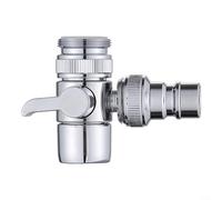 Alanmoship 1 In 2 Out Faucet Splitter For Enhancing Water Flow Versatility In Your Home(Distributor + connector)
