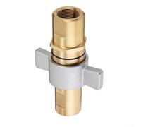 Alanmoship 1 Inch PT Wet-Line Hydraulic Quick Disconnect Coupler Set, Brass Wing Thread Type High Pressure Connector For Dump Trailer Live Bed Mobile Drilling Rig Oil Well Equipment, 3000 PSI