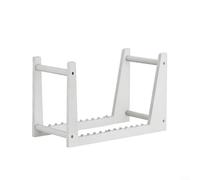 Alanmoship 1 Pack Acrylic Vinyl Record Holder for Desktop Organization, Modern Clear Display Stand for Albums and CDs in Office Bedroom Living Room, White 13.7x7.5x6.6 Inch(White)
