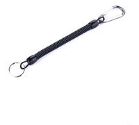 Alanmoship 1 Pack Fishing Lanyard Safety Coil Rope, Spring Loaded Quick Release Tool for Freshwater Saltwater Angling, Secure Tackle Accessory to Prevent Loss, Plastic 21.5cm(grey)