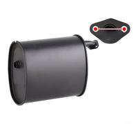 Alanmoship 1 Pack Generator Muffler Exhaust Pipe for GX160 168F 2kw Engine Silencer Noise Reduction Black 22.5x20cm for Garden Yard Maintenance