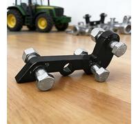 Alanmoship 1-Pack L-Shaped Bracket for Three-Hole Hydraulic Clamping Thumb, Compatible with AGT & for TYPHOON Small Excavators, Robust Metal Build for Job Site Digging Tasks