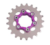 Alanmoship 1 Pack Single Speed Bike Cog with Lockring for Fixed Gear Conversion on for HG Freehub Aluminum Alloy Steel Rust Resistant Anodized Finish for Urban Commuting Cycling(21T)