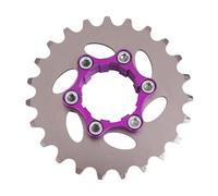 Alanmoship 1 Pack Single Speed Bike Cog with Lockring for Fixed Gear Conversion on for HG Freehub Aluminum Alloy Steel Rust Resistant Anodized Finish for Urban Commuting Cycling(23T)