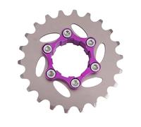 Alanmoship 1 Pack Single Speed Bike Cog with Lockring for Fixed Gear Conversion on for HG Freehub Aluminum Alloy Steel Rust Resistant Anodized Finish for Urban Commuting Cycling(22T)