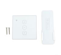 Alanmoship 1 Pack Smart 24V DC Motor Switch Panel with Rain Sensor for Tuya Life, Auto Window Opener Controller AC100-240V Input, Plastic White for Greenhouse