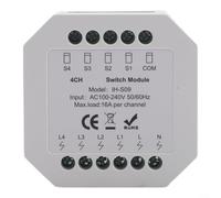Alanmoship 1 Pack Smart Switch Module for Tuya for ZIGBEE 30 16A App Voice Control Group Timer Relay State ABS White for Home Automation(Zig-bee 4 on)