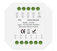 Alanmoship 1 Pack Smart Switch Module for Tuya for ZIGBEE 30 16A App Voice Control Group Timer Relay State ABS White for Home Automation(Zig-bee 1 on)