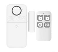 Alanmoship 1 Pack Wireless Door Alarm Sensor with Remote, 130dB Loud Burglar Alarm, 4 Modes for Home Security, Garage, Apartment, White ABS