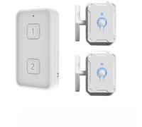 Alanmoship 1-Pack Wireless Remote Light Switch No Wiring Needed Smart RF433 Control for Bedroom Living Room Office Easy Installation White 2.9x3x5.9cm(White * 2 + 2)