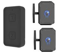 Alanmoship 1-Pack Wireless Remote Light Switch No Wiring Needed Smart RF433 Control for Bedroom Living Room Office Easy Installation White 2.9x3x5.9cm(Black * 2 + 2)