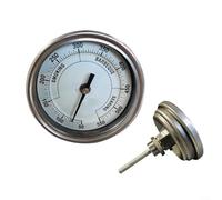 Alanmoship 1 Piece BBQ Grill Thermometer 50-550F Range 2.5 Inch Stem for Oklahoma Joe for LONGHORN Smokers 304 Stainless Steel Clear for DIAL Backyard Barbecue Gauge