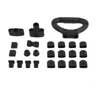 Alanmoship 1 Set Camping Wagon Cart Repair Parts Full Kit for Flat Folding Models High-Strength Plastic Black Accessories Outdoor Hiking Gear