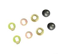 Alanmoship 1 Set for M14 Electric Bicycle Motor Nut Washer Spacer, Alloy Steel Locking Kit for Ebike Front Rear Wheel, Black Silver(14mm)