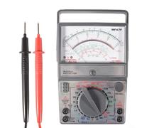 Alanmoship 1 x MF47F Analog Multimeter for DC/AC Voltage Current Resistance Test with Buzzer, External Magnetic Meter Head, Metal Body for Electrical Repair and Home Appliance Maintenance