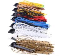 Alanmoship 10g Weedless Jig Hooks for Lure Fishing, High-Carbon Pointed Hook with Realistic Swimming Action for Bass Trout in Rivers Lakes, 7cm Plastic Soft Bait(8-color Set)