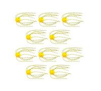 Alanmoship 10Pcs Glow-in-the-Dark Sea Urchin Bait with Whiskers, Floating Soft Lure for Bass Fishing in Rivers Lakes Ponds, TPE Material, 14mm/18mm Sizes, Red/Yellow/White/Green(large yellow)