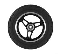 Alanmoship 10x2125 Solid Tyre with Wheel Hub Assembly for 10 Inch Electric Scooter, 10/12mm Bore Disc Brake Rubber Tire Replacement for Private Land Use, Black(12mm)