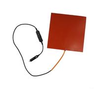 Alanmoship 12V 100W Silicone Heating Pad Mat for General Food Delivery Bag, 28x28cm Orange Heater with Thermostat for Keeping Pizza, Meals Warm During Transport