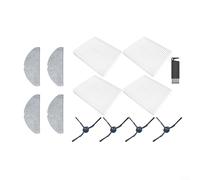 Alanmoship 13/19 Pack Robot Vacuum Accessories for Eufy G50 L60 for HYBRID SES, HEPA Filters Side Brushes Mop Cloths, Deep Clean Corners Edges for Pet Hair Home(A)