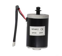 Alanmoship 150W DC Brushed Motor MY6812 for Electric Scooter Trike, 12V/24V Dual Voltage, 9T Sprocket, Reversible Rotation, Metal Housing, Black(24V)